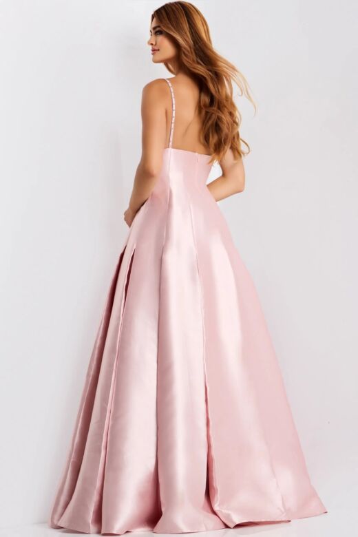 Jovani 48732 Beaded Bust Spaghetti Strap Dress