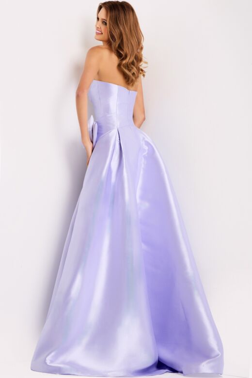 Jovani 49196 Bow Accent Peek-A-Boo Sweetheart Neckline Dress