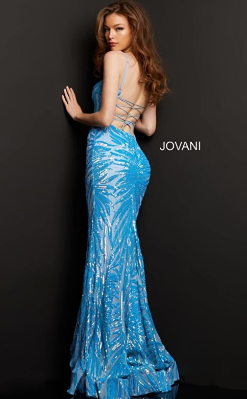 Jovani 08481 Sweetheart Neckline Tie Back Dress