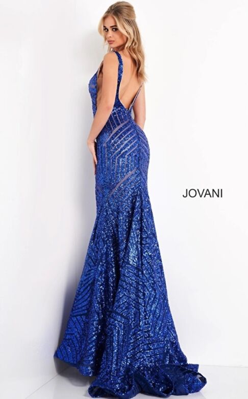 Jovani 59762 Plunging Neckline Prom Gown