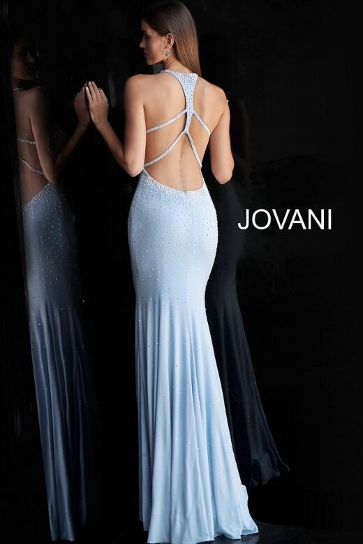 Jovani 67101 Beaded Jersey Long Party Dress