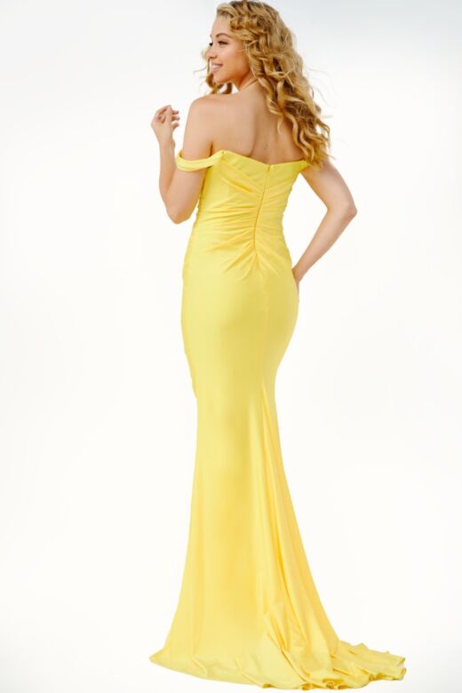 Jovani 07639 Off The Shoulder Ruched Dress