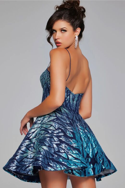 Jovani 39928 Corset Bodice Sequin Dress