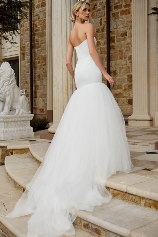 Jovani JB45361 Chapel Train Sweetheart Neck Bridal Gown