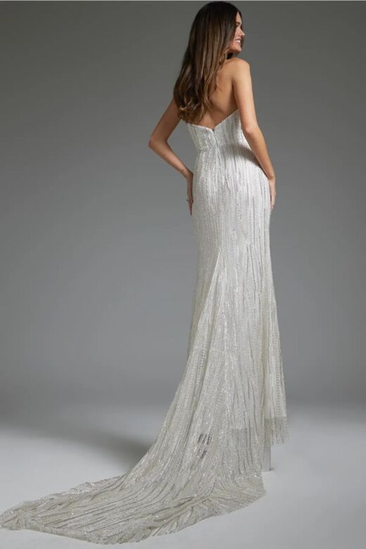 Jovani JB39260 High Slit Embellished Bridal Dress