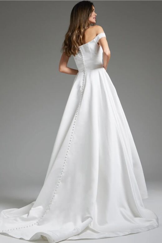 Jovani JB42626 Front Keyhole Button Back Bridal Gown