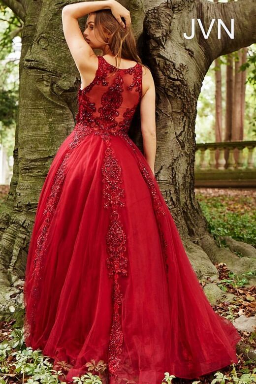 Jovani 59046 Embroidered A-line Formal Gown