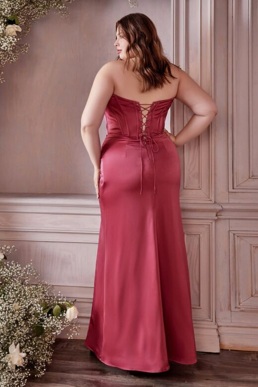 LaDivine 7484C Detachable Strap Corset Dress
