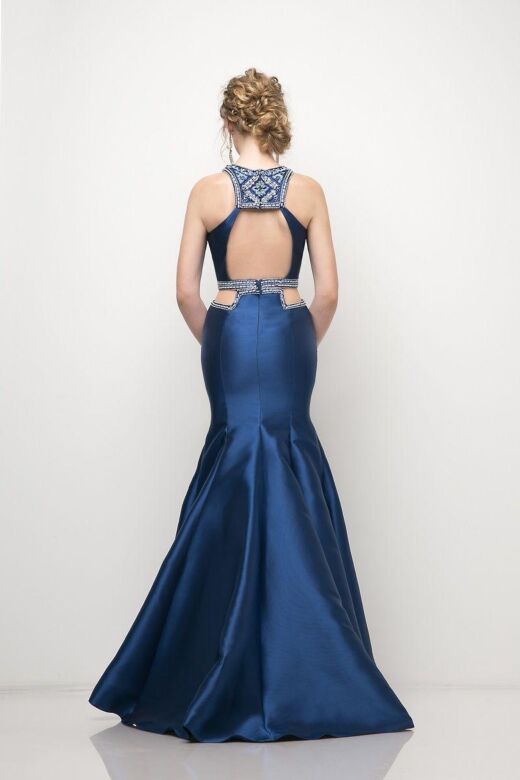LaDivine 83789 High Neck Cutout Dress
