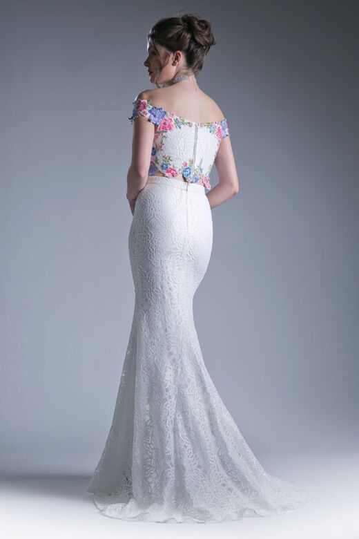 LaDivine CA314 2-Piece Off-The-Shoulder Dress