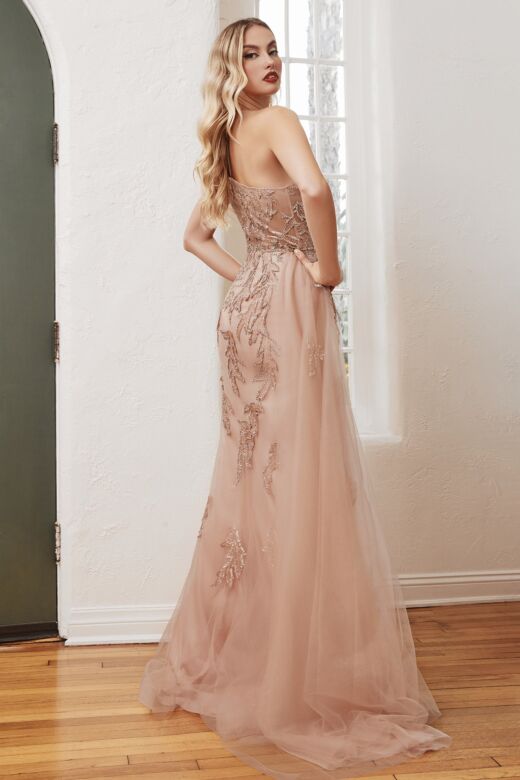LaDivine CB098 Side Sash One Shoulder Dress