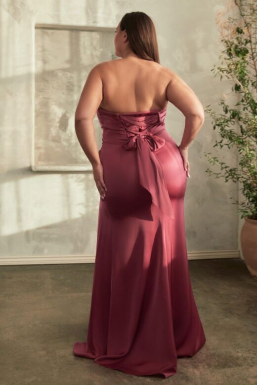 LaDivine CD326C Strapless Corset Bodice Plus Size Dress