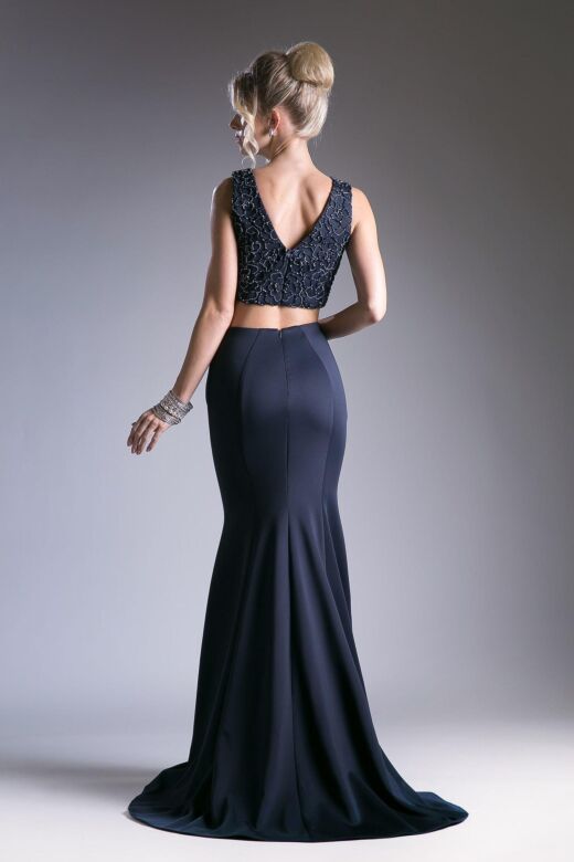 LaDivine KC1738 2-Piece Jewel Neck Dress