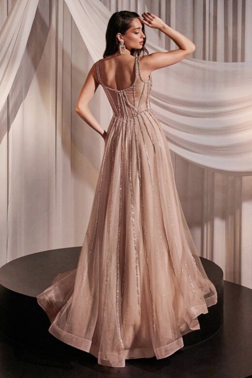 Ladivine CD849 Corset Bodice Sweetheart Neck Dress