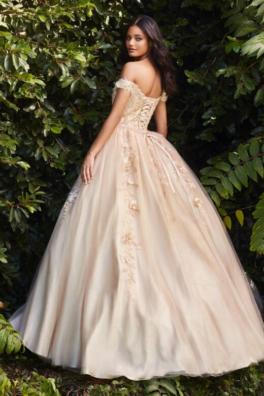 LaDivine CD0185 Embellished Sweetheart Neckline Quinceanera Dress
