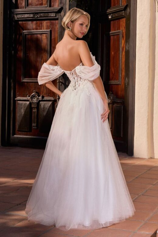 LaDivine CD2426W Illusion Corset Off White Bridal Gown