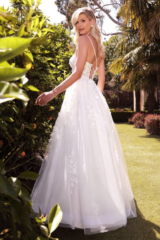 LaDivine TY15 A-Line Strappy Lace-Up Back Wedding Dress