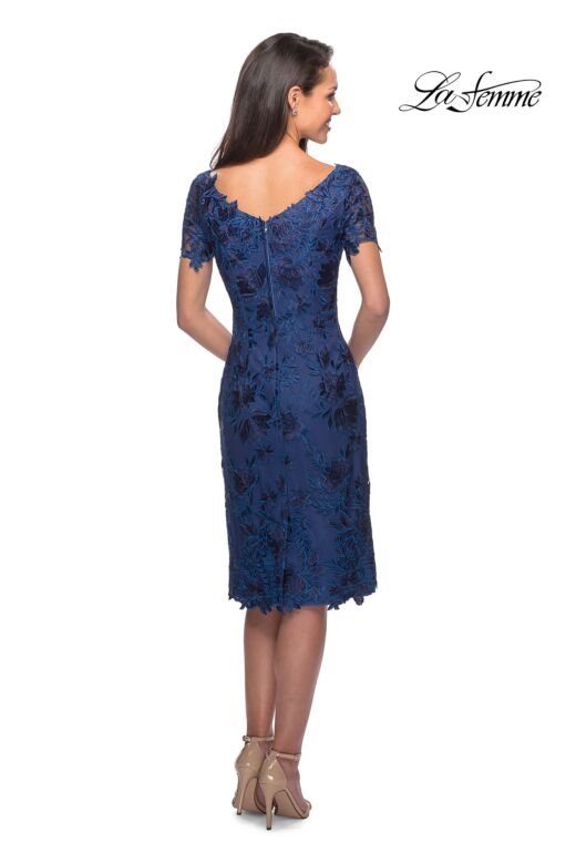 La Femme 25522 Short Sleeve Lace Dress