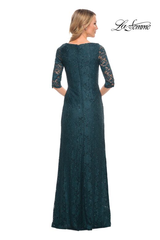 La Femme 25526 Sweetheart Neck Beaded Lace Dress