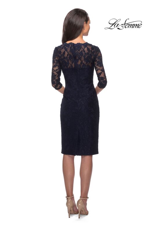 La Femme 25527 Illusion Sleeves Sweetheart Neckline Dress