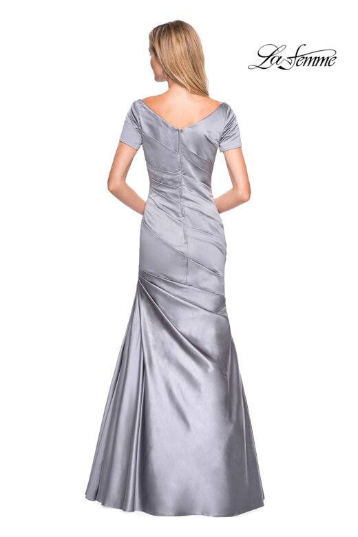 La Femme 26947 Short Sleeve Ruched Dress