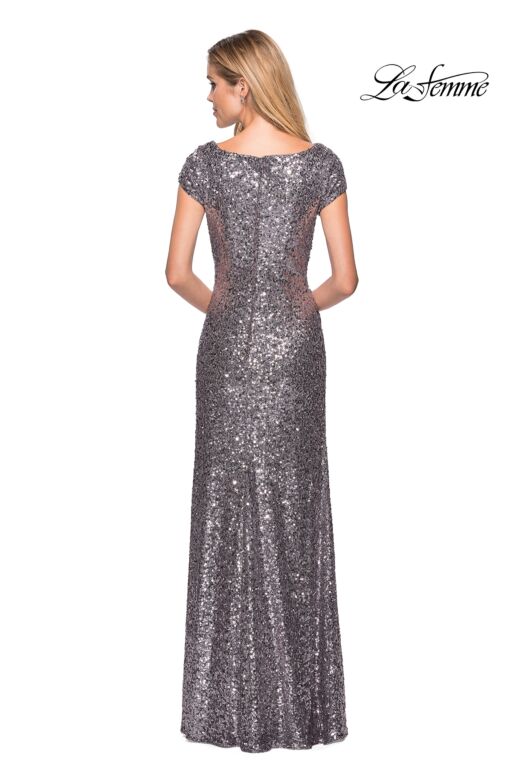 La Femme 27079 Scoop Neck Sequin Dress