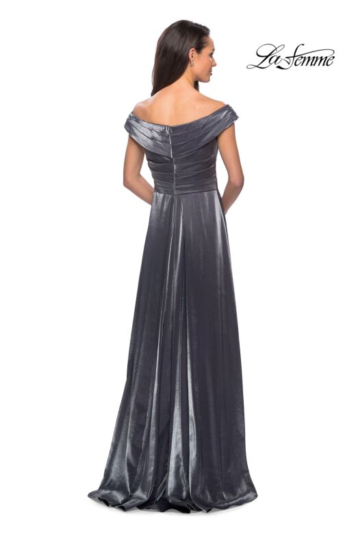 La Femme 27846 Ruched Bodice Off The Shoulder Dress