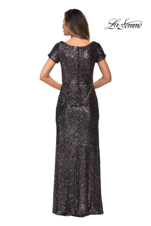 La Femme 27916 Scoop Neckline Sequin Dress