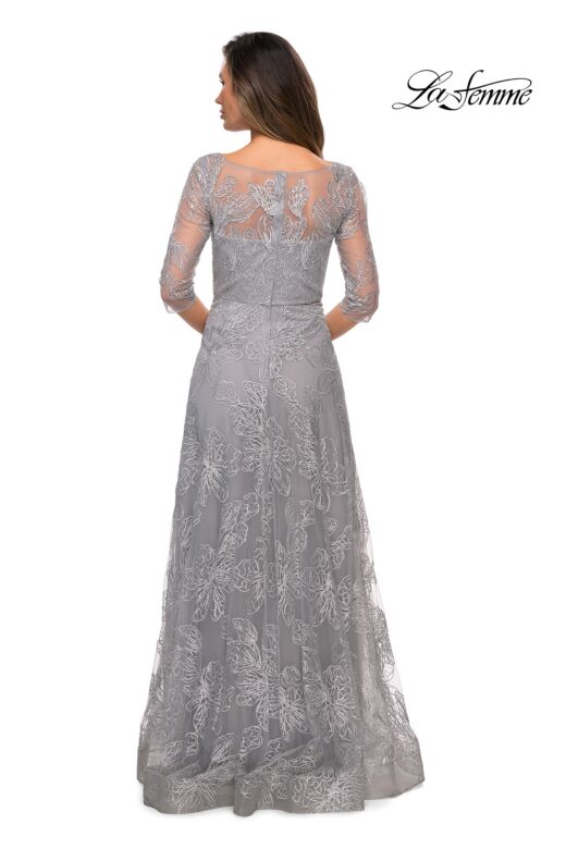 La Femme 27942 Illusion Neckline Sequin Lace Dress
