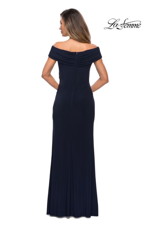 La Femme 27959 Off The Shoulder Jersey Dress