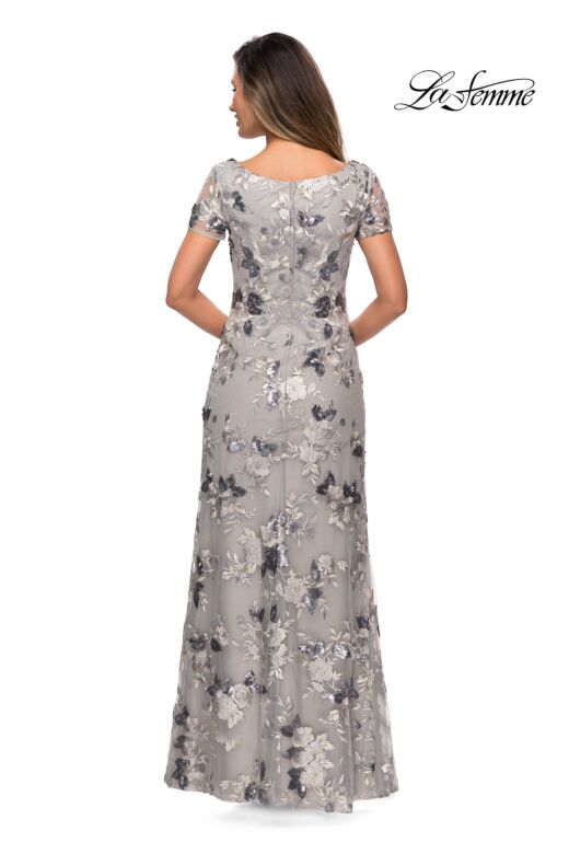 La Femme 27991 Short Sleeves Embroidered Dress