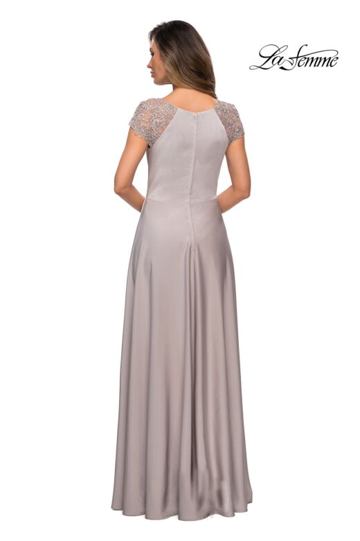 La Femme 28100 Cap Sleeve Scoop Neck Dress