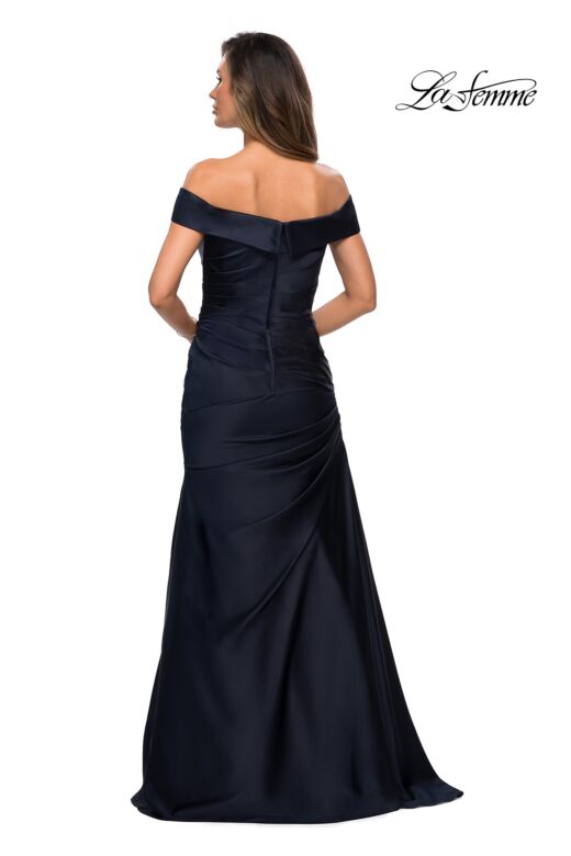 La Femme 28103 Off The Shoulder Ruched Dress