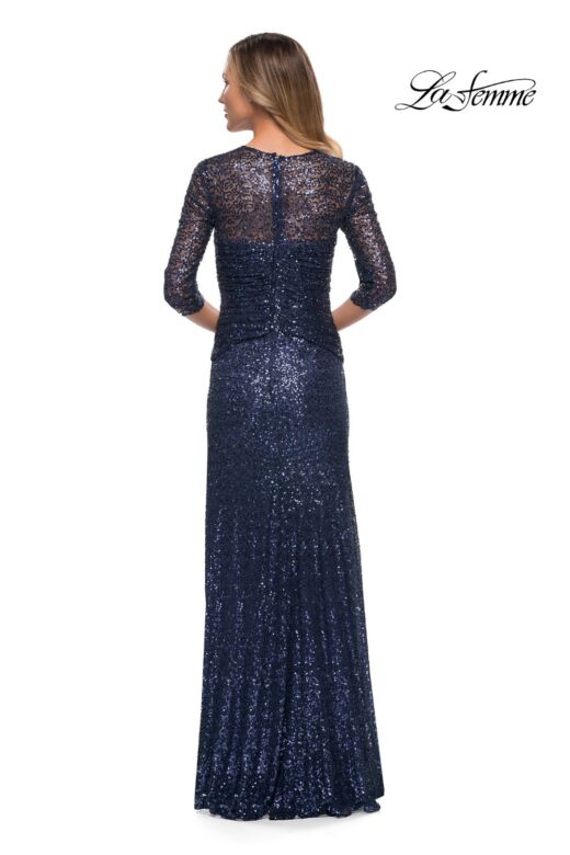 La Femme 27930 Court Neckline Sequin Dress