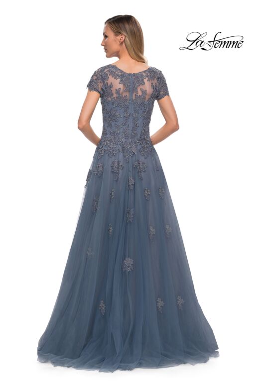 La Femme 29380 V-Neck Embellished Dress