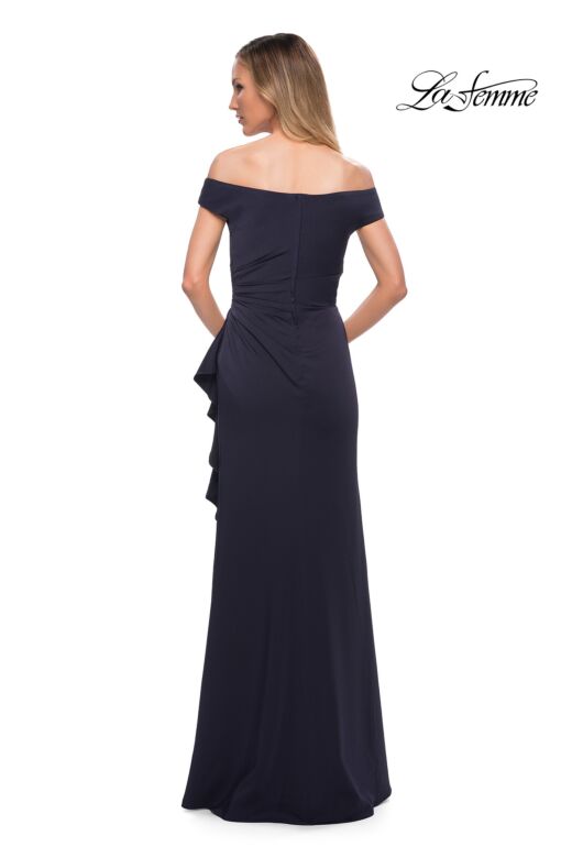 La Femme 29509 Ruffle Skirt Off The Shoulder Dress