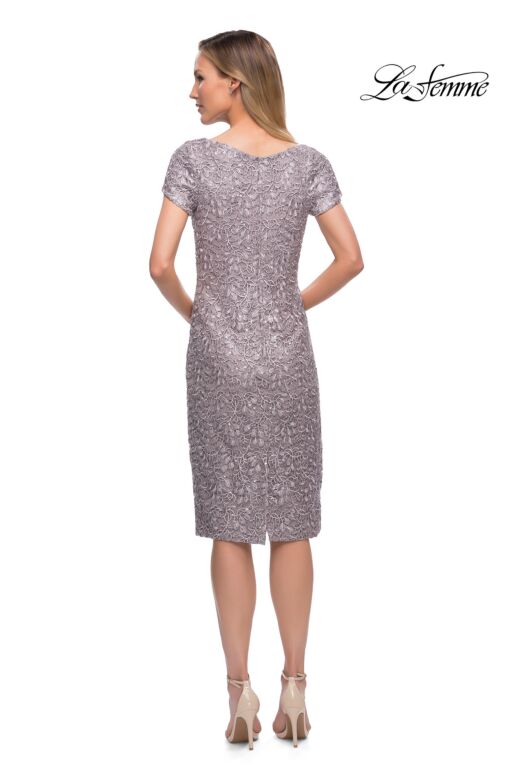 La Femme 29809 Short Sleeves Lace Dress