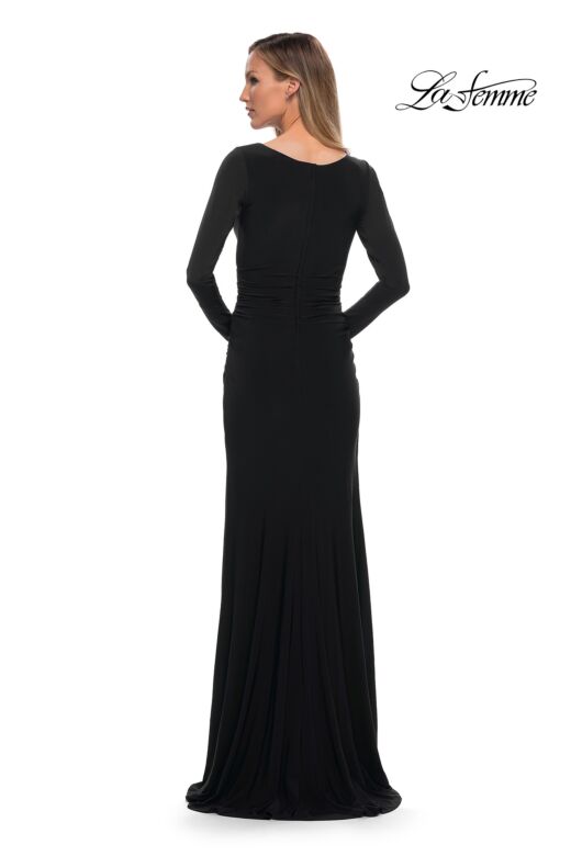 La Femme 29924 Long Sleeve V-Neck Dress