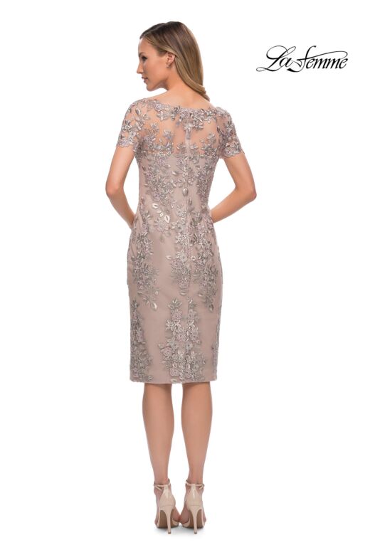 La Femme 29930 Scoop Neck Embroidered Dress