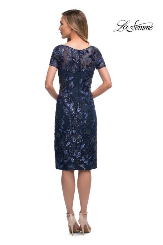 La Femme 29959 Boat Neck Embellished Dress