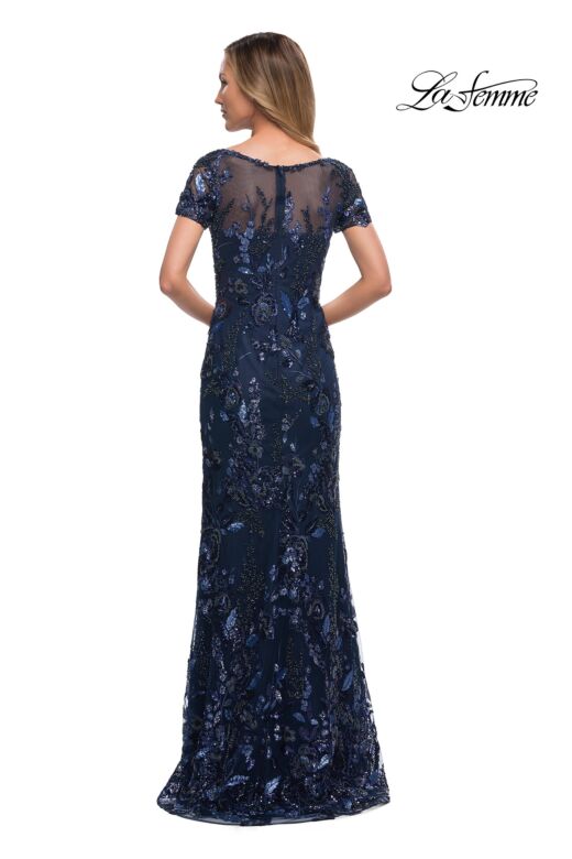 La Femme 29961 Short Sleeves Floral Dress