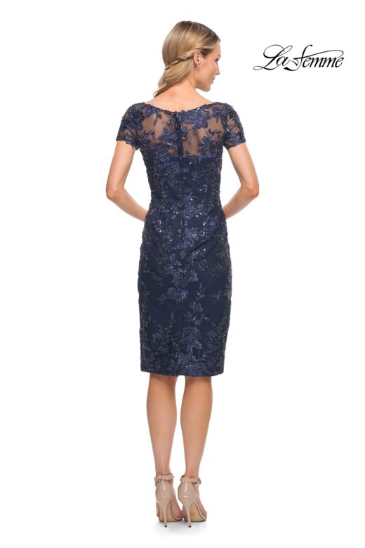 La Femme 29982 Illusion Yoke Embroidered Dress