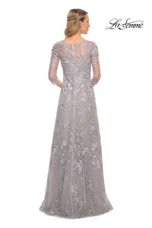 La Femme 29989 Illusion Sleeves Lace Dress