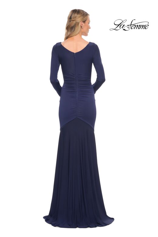 La Femme 30010 Drop Waist Long Sleeve Dress