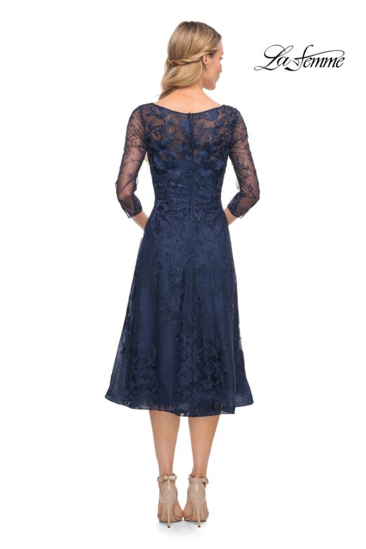 La Femme 30016 Illusion Sleeves Lace Dress