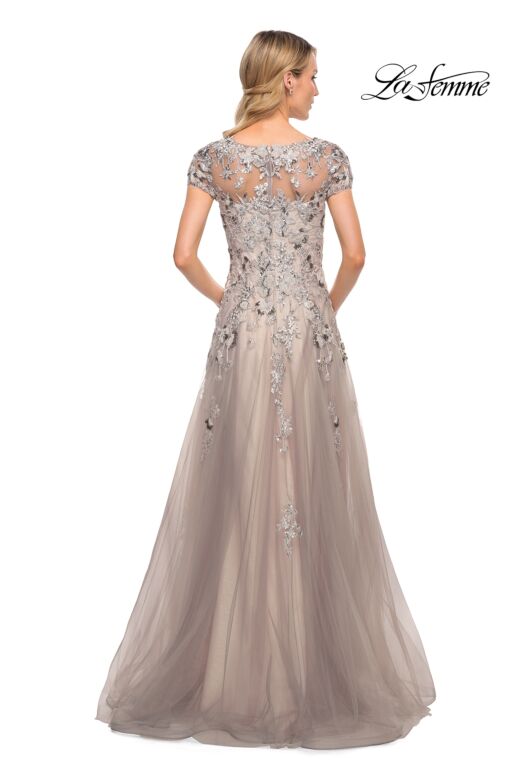 La Femme 30239 Cap Sleeve Embellished Dress