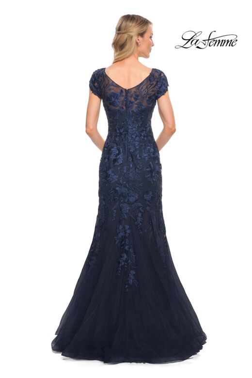 La Femme 30269 Cap Sleeves Embroidered Dress