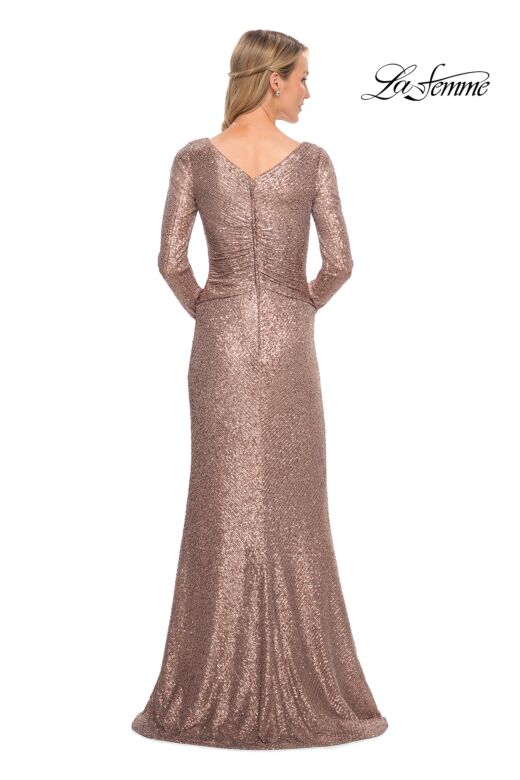 La Femme 30310 Surplice Bodice Sequin Dress