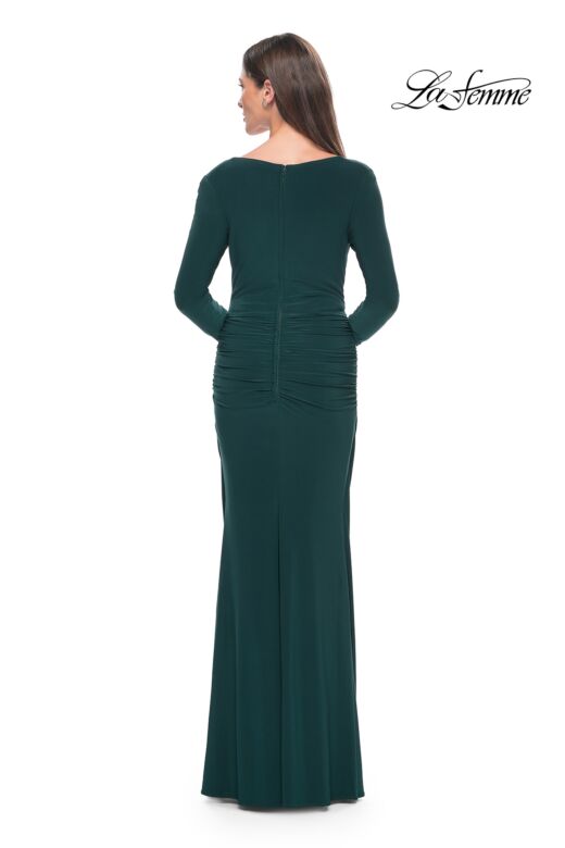La Femme 30813 Cowl Neck Long Sleeve Dress