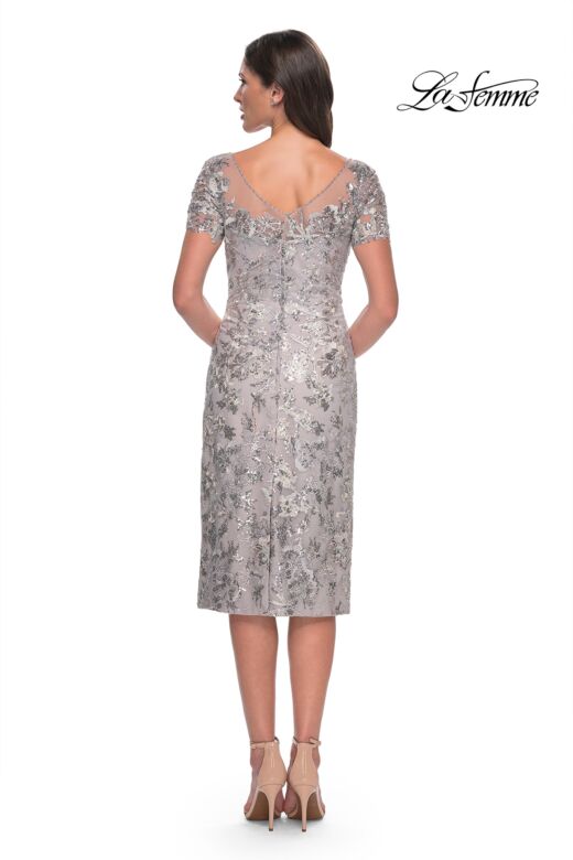 La Femme 30854 Short Sleeve Knee-Length Dress